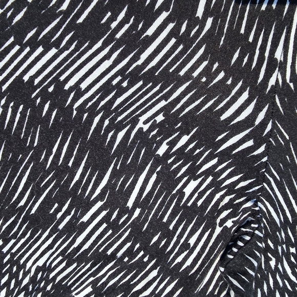 🟨 Simply Vera Verawang Black White Long Sleeve Twist Knot V Neck Tunic XXL - Picture 2 of 6